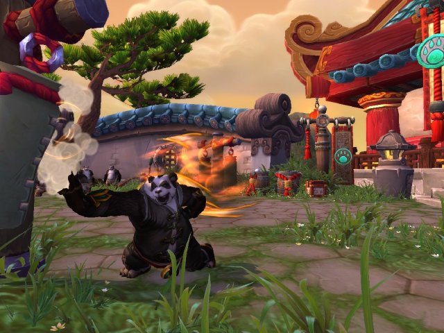 wow_mists_of_pandaria_--_pandaren_monk_striking_target_dummy